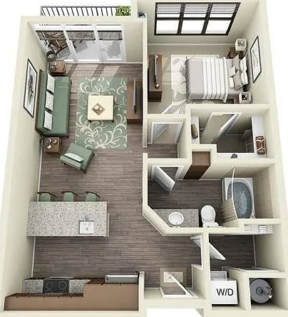 1 Bedroom | 1 Bath | 700-714 SF 1 Bedroom | 1 Bath | 700-714 SF