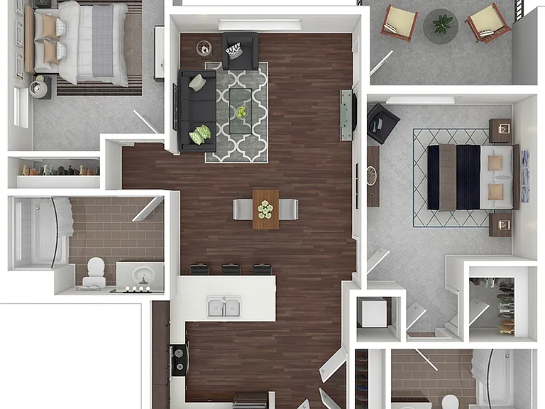 B1 2 Bedroom 2 Bath B1 2 Bedroom 2 Bath