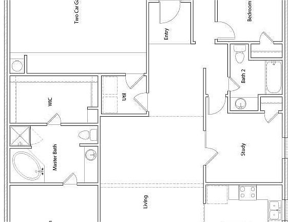 Floor Plan of the Sabine by LGI Homes