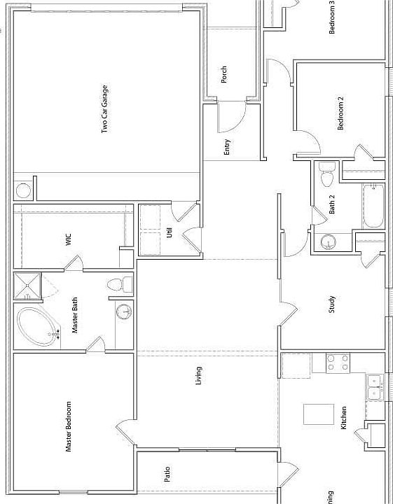 Floor Plan of the Sabine by LGI Homes