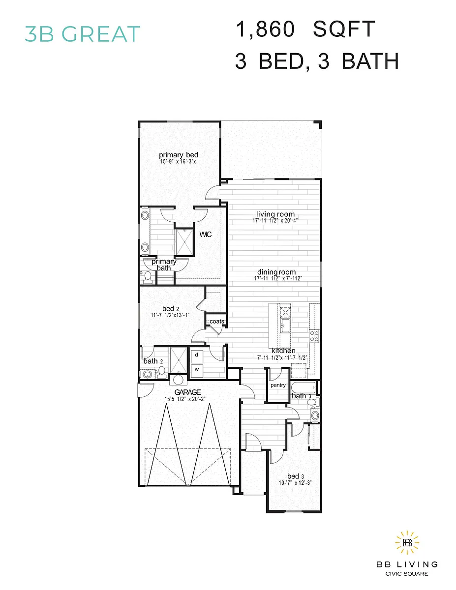 Floor plan 3B Great