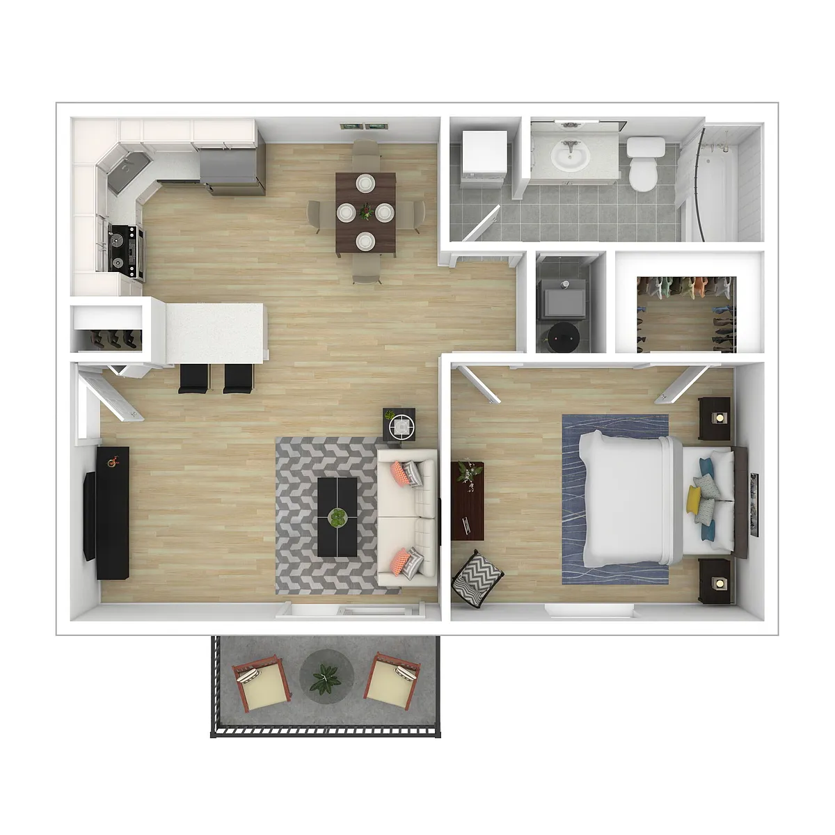 Floor plan 1 Bedroom Premier Plus