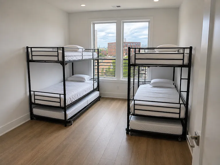 guest room with bunk beds