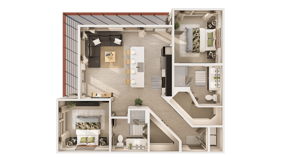 Floor plan The Hepburn B2