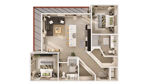 Floor plan The Hepburn B2