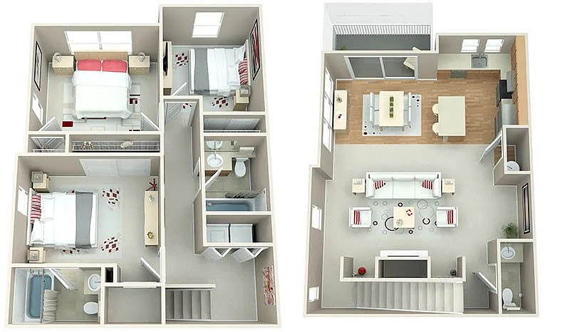Floor plan 3 Bed/2.5 Bath Townhomes