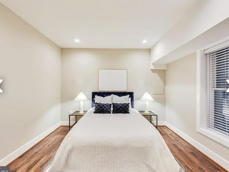 Master bedroom in the lower floor.