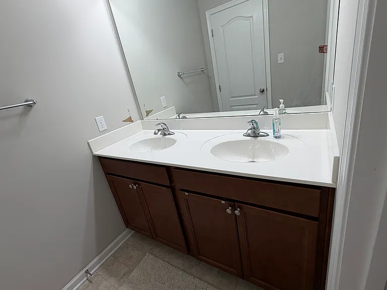 Upstairs Bath Double Sink