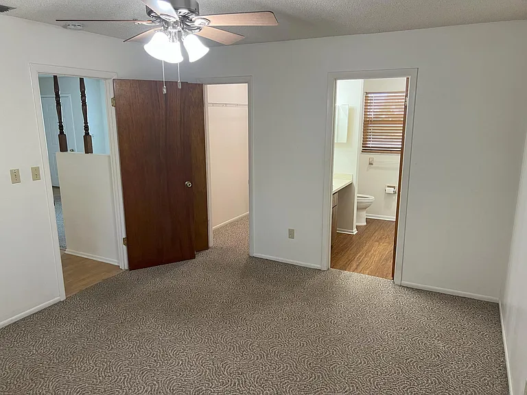 Master bedroom looking towards dining room