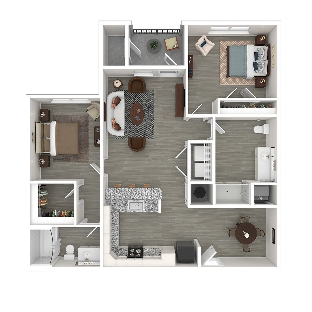 Floor plan Two Bedroom