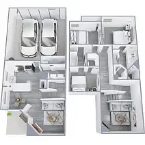 Floor plan The Palazzo Townhome Renovated