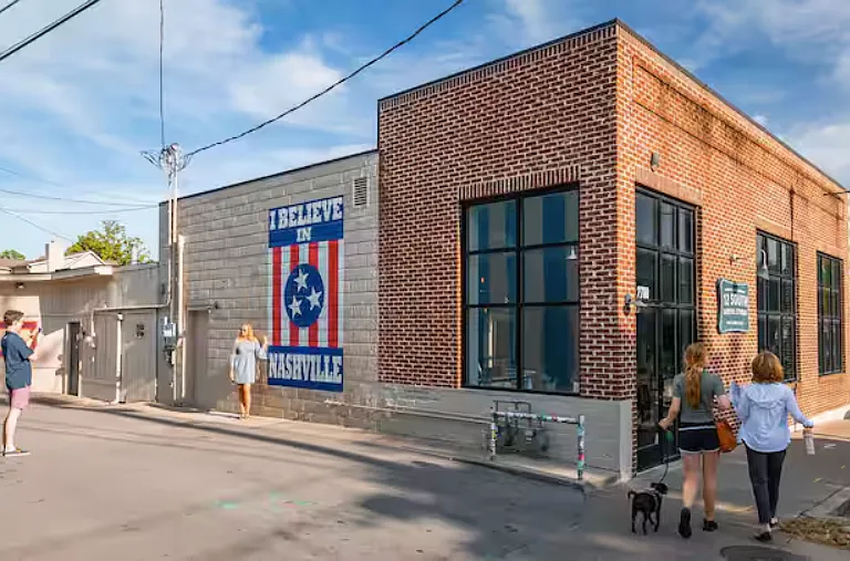 Walk to 12 South, Nashville's most charming area for shopping, eating, and colorful murals.
