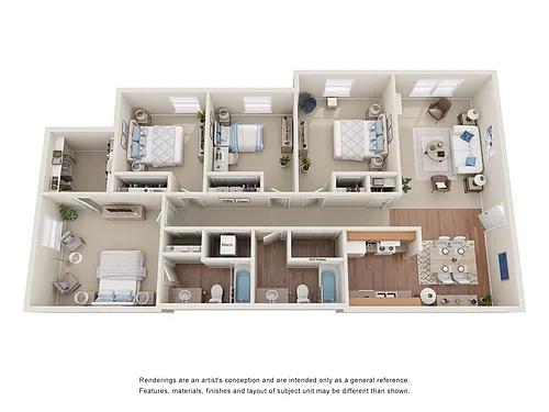 Floor plan 4 Bedroom Two Bathroom