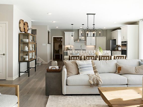 Model Representation Living Room Gazing Into the Kitchen