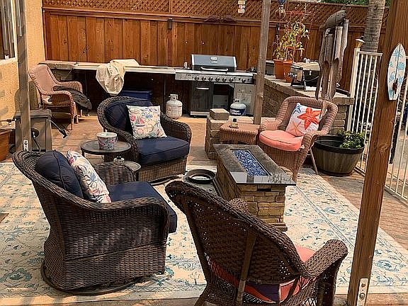 Back patio BQ island