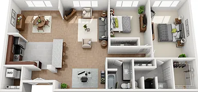 Two Bedroom Open Layout Two Bedroom Open Layout