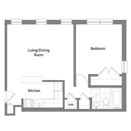 Floor plan 1 Bedroom