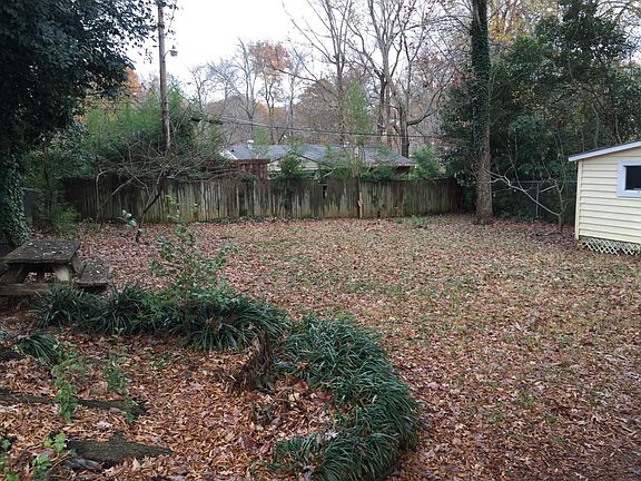 Large fenced backyard