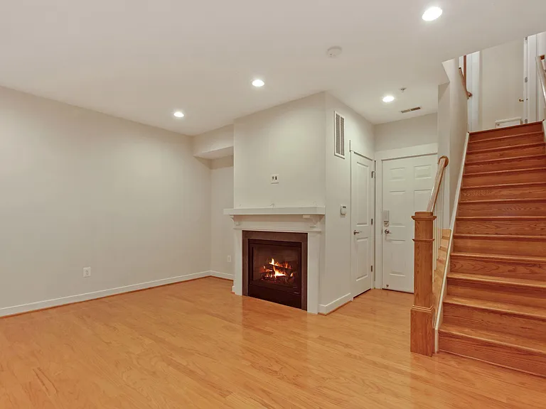 Lower Level Recreation Room with Gas Fireplace