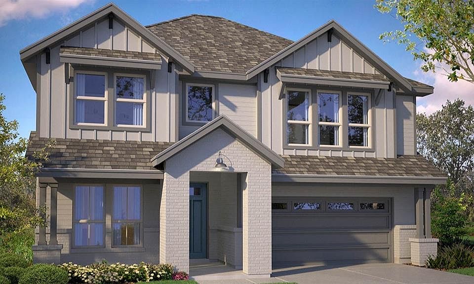 Front Elevation - D.R. Horton''s MallardFloorplan Elevation F - All Home and community information, including pricing, included features, terms, availability and amenities, are subject to change at any time without notice or obligation. All Drawings, pictures, photographs, video, square footages, floor plans, elevations, features, colors and sizes are approximate for illustration purposes only and will vary from the homes as built.