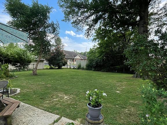 Large fenced in backyard