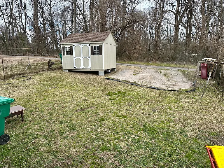 Backyard with parking