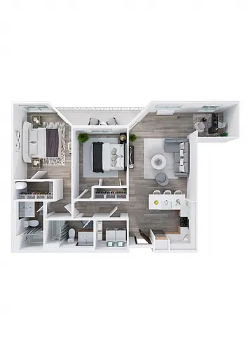 Floor plan 2x2 + Den