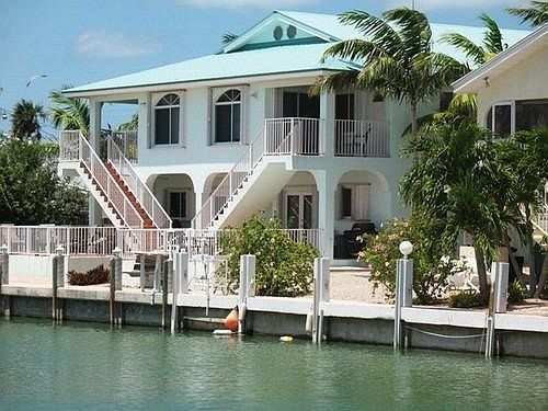 Back View of Home Showing Patio Area and 30 Feet of Concrete Dock