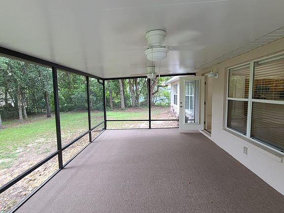 New Indoor/outdoor carpet and ceiling fans