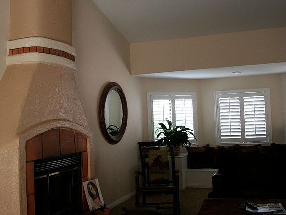 Living room fireplace