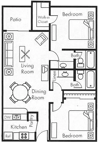 Floor plan 2x2-patio