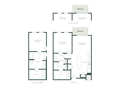 Floor plan 1B