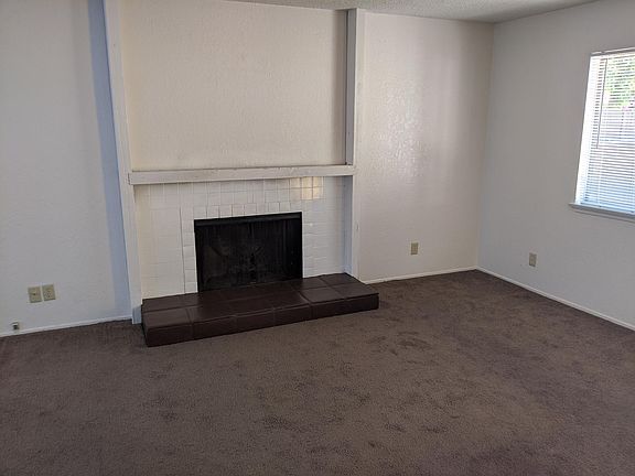 Living room with fireplace