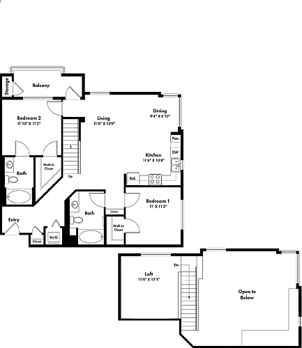 Floor plan 2 Bed- U19 1267