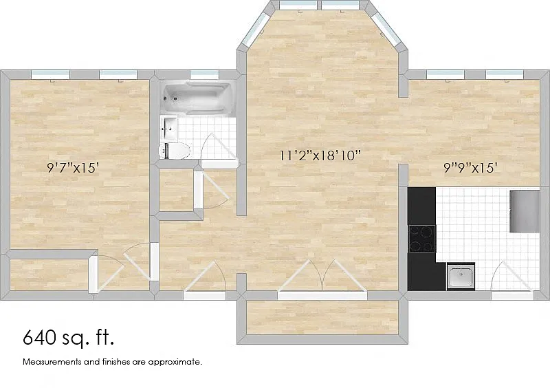 Floor plan 419 S. Taylor A & B