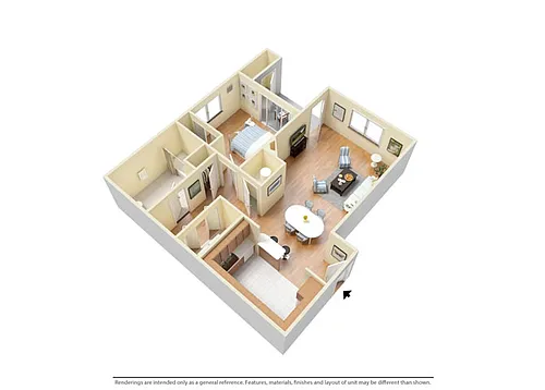 Floor plan 1X1 A