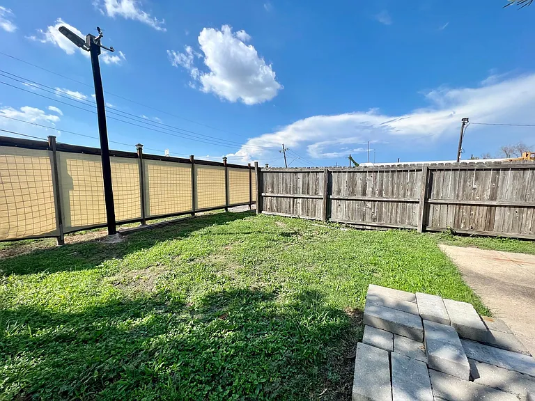 Rear patio and yard space