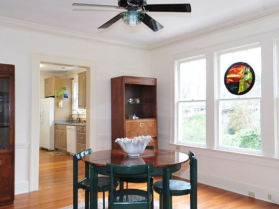 Large, open, light-filled formal dining area.