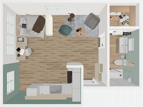 Floor plan Bright Corner Unit