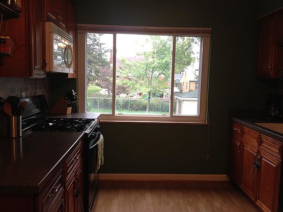 Kitchen with exterior view