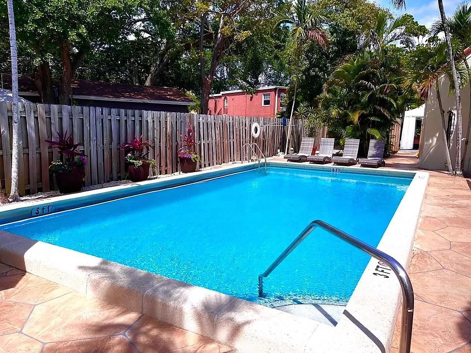 Community Pool | Unit D Private Entrance in Background