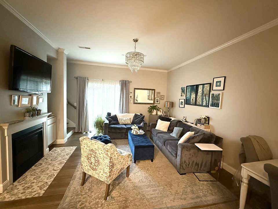 Living room and natural gas fireplace