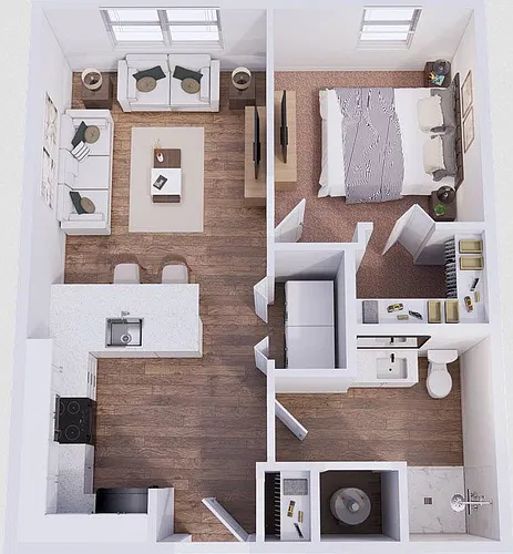 Floor plan 1X1 A