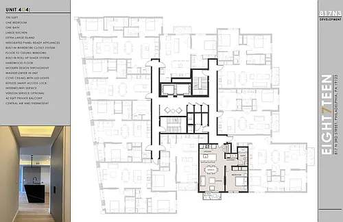 Floor plan 1BR 1BATH with Balcony