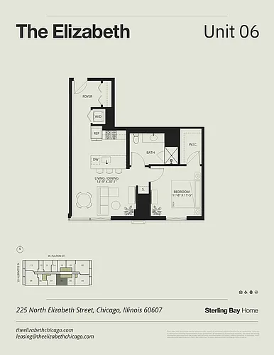 Floor plan 06 - 1Bed/1bath, Upper