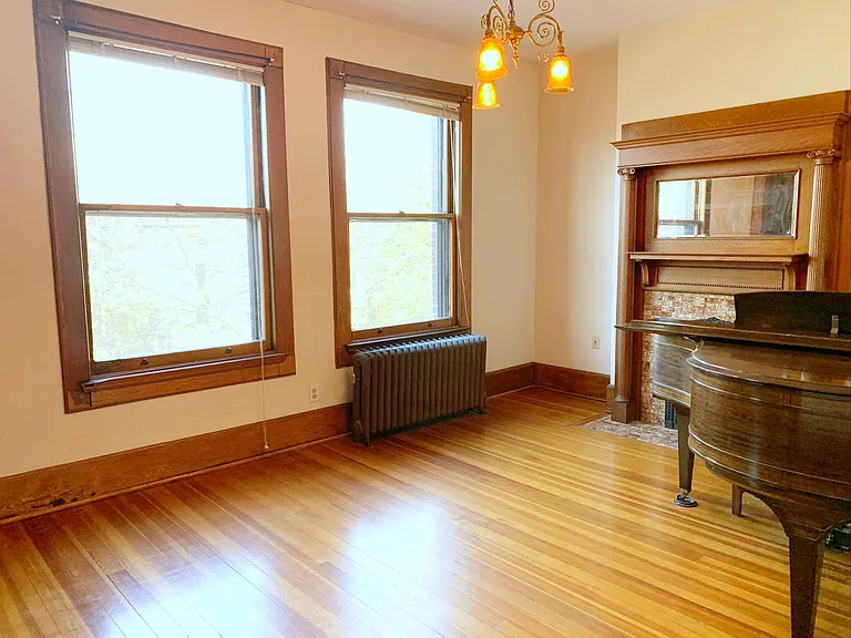 Large sunny living room faces West