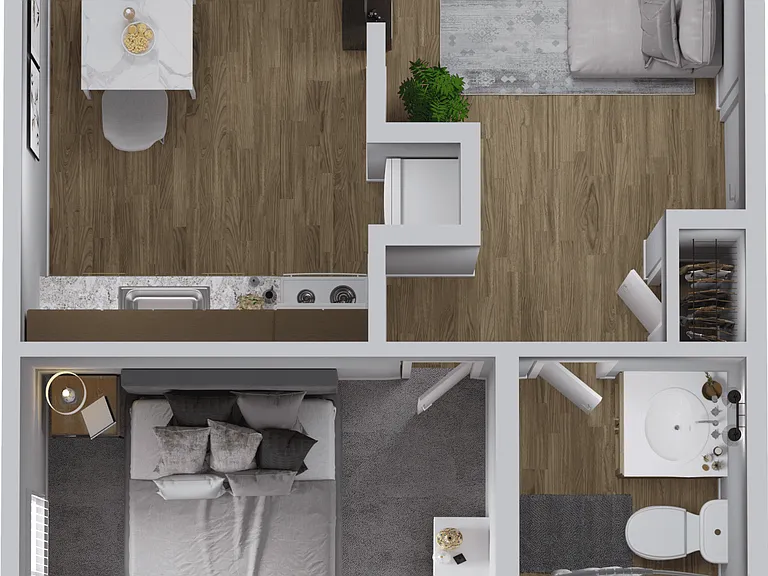 1x1 Floor Plan