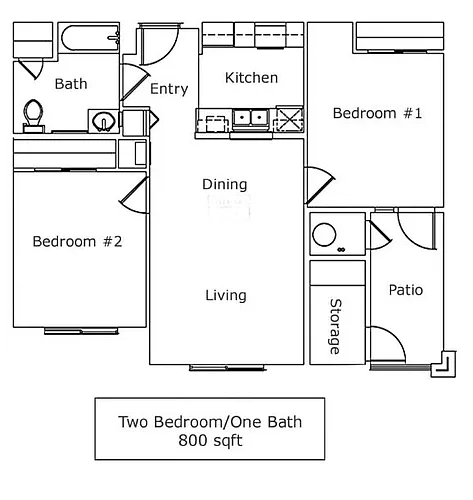 Floor plan Two Bedroom