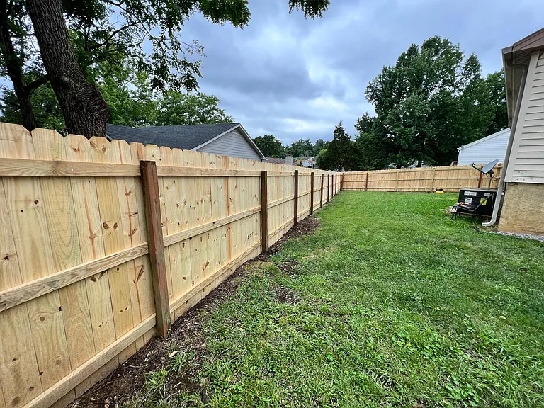 Large private backyard