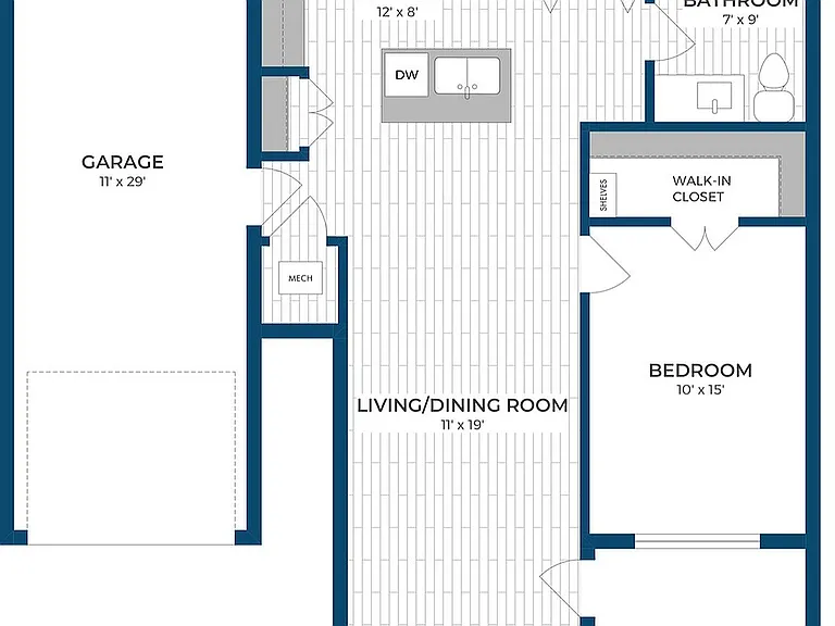 Floor Plan 1C | Seasons at Spring Street | Apartments in Mount Pleasant, WI Floor Plan 1C | Seasons at Spring Street | Apartments in Mount Pleasant, WI